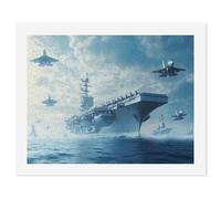 Military USS Enterprise Battleship Fight Jets Paint by Numbers Kits Includes Brushes Funny Adults DIY Painting Birthday Gift for Home Decor