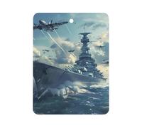 Military USS Enterprise Yorktown-Class Battleship Car Air Freshener Decorative Hanging Aromatherapy Tablets for Car Trucks Square