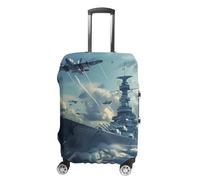 Military USS Enterprise Yorktown-Class Battleship Luggage Cover Travel Suitcase Protector Anti-Scratch Suitcase Cover M