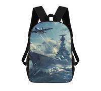 Military USS Enterprise Yorktown-Class Battleshipp Laptop Backpack 17 Inch Travel Daypack