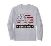 Military Veteran American Flag Thank You Memorial Day Long Sleeve T-Shirt