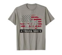 Military Veteran American Flag Thank You Memorial Day T-Shirt