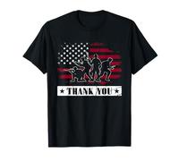 Military Veteran American Flag Thank You Memorial Day T-Shirt