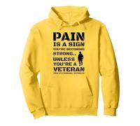 Military Veteran Humor Pain Becoming Strong Arthritis Pullover Hoodie