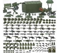 Military Weapons Pack with Shipping Cargo Container Army Equipment Green