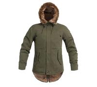 Military Wear Fish Tail Parka Winter Jacket Men's Oliv L | Long Warm Coat with Fur Hood | 6 Pockets | 75% Cotton | Insulated Military Parka Black | Tactical Casual Style | Cold Weather Protection