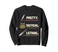 Military Women Female Soldier Pretty Tactical Lethal Sweatshirt
