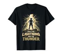 Military Women She's The Lightning and The Thunder T-Shirt
