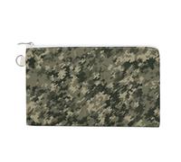 Military Woods Camouflage Coin Purses with Zipper, Personalized Zero Wallet for Shopping, Small Makeup Pouches Bag for Travel, Card Organizer Case, Portable Canvas Change Purses