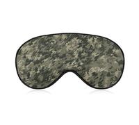Military Woods Camouflage Sleep Mask for Women Men, Soft Eye Mask with Adjustable Strap for Sleeping, Light Blocking Travel Blindfold for Nap Comfortable Eye Cover for Home Office