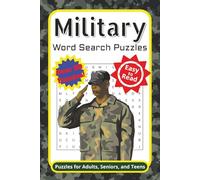 Military Word Search Puzzles: Word Searches with Easy to Read Print about the US Army, Navy, and More | 6x9 inches, 110 pages | 50+ Puzzles ... Gift for Vacations, Holiday and Free Times