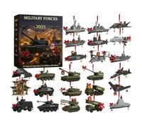 Militarys Forces Advent Calendars 2025, 24 Days Legends Of The Armed Forces Christmas Countdown Calendar, 2D Acrylic Militarys Machines Hanging Pendants For Men, Boys, Teens