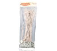MILIVIXAY 100pcs 12inch Soy Candle Wicks for Candle Making - Coated with Natural Soy Wax, Low Smoke - Cotton Threads Woven with Paper -Thick Candle Wick with Base.