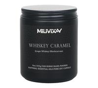 MILIVIXAY Candle for Men Whiskey Caramel Scented Classic 9oz Jar Single Wick Candle, Soy Wax Candles for Consistent Burn, Over 50 Hours of Burn Time, Ideal for Creating Relaxing & Holiday Gifting.
