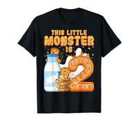 Milk and Cookies This Little Monster is 2 2nd Bday Boy Girl T-Shirt