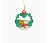 Milk and Mocha 2023 Enamel Christmas Ornament Authentic Milkmochabear Merchandise 2.75" Inches Diameter Collectible for Xmas Holiday Decoration Hanging Decorative Keepsake Gift