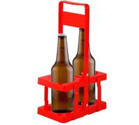 Milk Bottle Holder - Portable Wine Beer Rack | 2-Holes Reusable Beer Bottle Carrier Organizer | Foldable PP Drink Carrier | Wine Rack Cup Holder For Beverage Coffee Beer Milk Wine Bottle