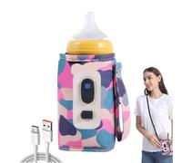 Milk Bottle Insulation Cover Heat Keeper Adjustable Portable Insulated | Digital for Feeding Kids Warm Milk Travel Outdoor Car Stroller Nighttime Road Trip Airplane Commute Hiking