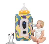 Milk Bottle Insulation Cover, Portable Digital Bottle Warmer USB Milk Warmer, 5 Gear Temperature Bottle Bag Adjustable Heat Keeper Feeding for Travel