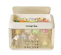 Milk Bottle Storage Box - for Bottles | Large Container Holder Organizer Storage Box with Drainer Bottle Holder Dustproof Dry Holder Transparent A