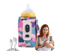 Milk Bottle Warmer Bag,Portable Baby Bottle Warmer, Portable Digital Baby Bottle Warmer USB Milk Warmer, Bottle Bag with Heat Preservation and Temperature