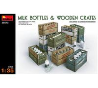 Milk Bottle & Wooden Crates Plastic Kit 1:35 Model MINIART