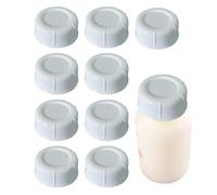 Milk Bottles, Lids, Bottle Caps, Replacement Covers for Milk Cups - Portable Bottle Replacement Cases for Car, Airplane, Travel, Business Travel