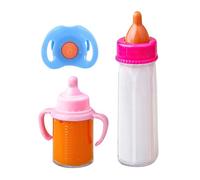 Milk bottles - magic s bottles, disappear juice bottles | Portable nursing bottle pacifier included, 3pcs pretend them play