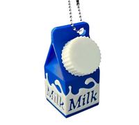Milk Box Keychain - Milkk Carton Pill Box Keyring, Cute Portable Lactose Intolerance Medicine Storage Case | Novelty Storagee Bòx Charm for Travel Office School and Daily Use