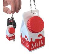 Milk Box Keychain - Milkk Carton Pill Box Keyring, Cute Portable Lactose Intolerance Medicine Storage Case | Novelty Storagee Bòx Charm for Travel Office School and Daily Use