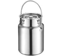 Milk Can,304 Stainless Steel Milk Cans,with Sealed Lid and Single Handle,for Liquid Solid Storage, Milk Transport,Suitable for Household Use, Farms, LJJY-KK, a, 10L