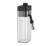 Milk Carafe Compatible with De'Longhi Rivelia R5W R5GR Coffee Machines | Milk jug with level markings, translucent body, black lid and top dial, side outlet with silver-coloured tip