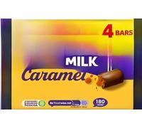 Milk Caramel Chocolate Bar 4 Pack Multipack 148g (Pack of 12) "A balanced diet is a chocolate in each hand" Gift Hamper For Birthday,Christmas,Easter,New Year