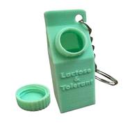 Milk Carton Keychain Pill Holder, Portable Small Pill Box, Cute Key Ring Pill Organiser, Lightweight Lactose and Tolerant Pill Container for Women