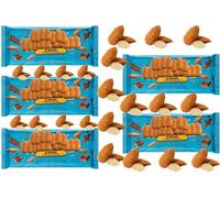 Milk Chocolate Bars - 60g - Classic Milk, Crunch with Puffed Rice, Almond Chunks & Peanut Butter Flavors - Mbst (5 x Pack, Almond)