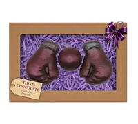 Milk Chocolate Boxing Gift Set | Handmade Gloves and Ball | Sports Chocolate Gift for Men Women Athletes | Father’s Day Birthday Present