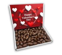 Milk Chocolate Brazils Happy Valentines Day Sweets Gift Box Hamper (RED VALENTINES FRONT)