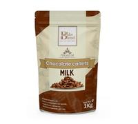 Milk Chocolate Callets 1kg - Bake Blend - Belgian Baking Chocolate Drops for Cakes, Muffins, Ganache, Melting & Moulding, Smooth Texture, Rich Flavour, Easy to Use for Desserts