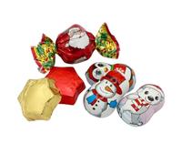 Milk Chocolate Christmas Assortment Wrapped Festive Chocolates Selection Mix with Santa Snowman Penguin Polar Bear and Star Shapes Seasonal Treats Party Sharing Bag (1kg)