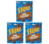 Milk Chocolate Coated Pretzels 90g X 3 Pack, Rich milk chocolate combined with salty, crunchy pretzels, The perfect grab and go treat, Suitable for Vegetarians
