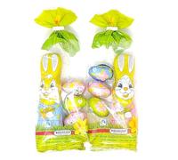 Milk Chocolate Easter Bunny and Mini Eggs Mix for Easter Egg Hunt Easter Decoration - 2 x 100g