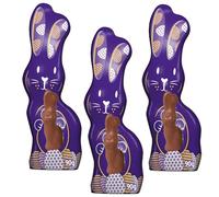 Milk Chocolate Easter Hollow Bunny 90g - 3 x Bunnies - Smooth & Creamy Milk Chocolate Figures, Classic Easter Treat or Gift - cdb