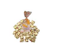Milk Chocolate Gold Easter Bunnies in an Easter Themed Gift Bag - Featuring Delicious Chocolate Golden Bunnies for Easter Egg Hunts or Gifts (250g)