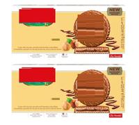 Milk Chocolate & Hazelnut Cream Wafer Rounds 6 x 21g (2 Pack) | NAEM