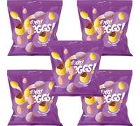 Milk Chocolate Mini Eggs 80g - Smooth Milk Chocolate in a Crisp Sugar Shell | Easter, Chocolate Candy for Egg Hunts, Sharing & Gifting -Popt (5 x Pack)