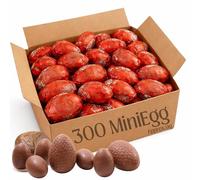 Milk Chocolate Mini Eggs Bulk Buy | Approx. 9gx300 Individually Wrapped Easter Eggs with Cereal & Wafer Filling | Egg Hunt, Party Bags & Sharing Treats
