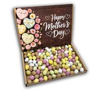 Milk Chocolate Mini Eggs Happy Mothers Day Sweets Gift Box Hamper (RUSTIC MOTHERS DAY FRONT)