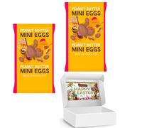 Milk Chocolate Peanut Butter Mini Eggs Bags 120g With Easter Gift Box - Pack of 2 - rese