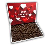 Milk Chocolate Peanuts Happy Valentines Day Sweets Gift Box Hamper (RED VALENTINES FRONT)