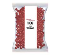 Milk Chocolate Red Beans | 1kg Bulk Bag | Crunchy Shell & Creamy Center